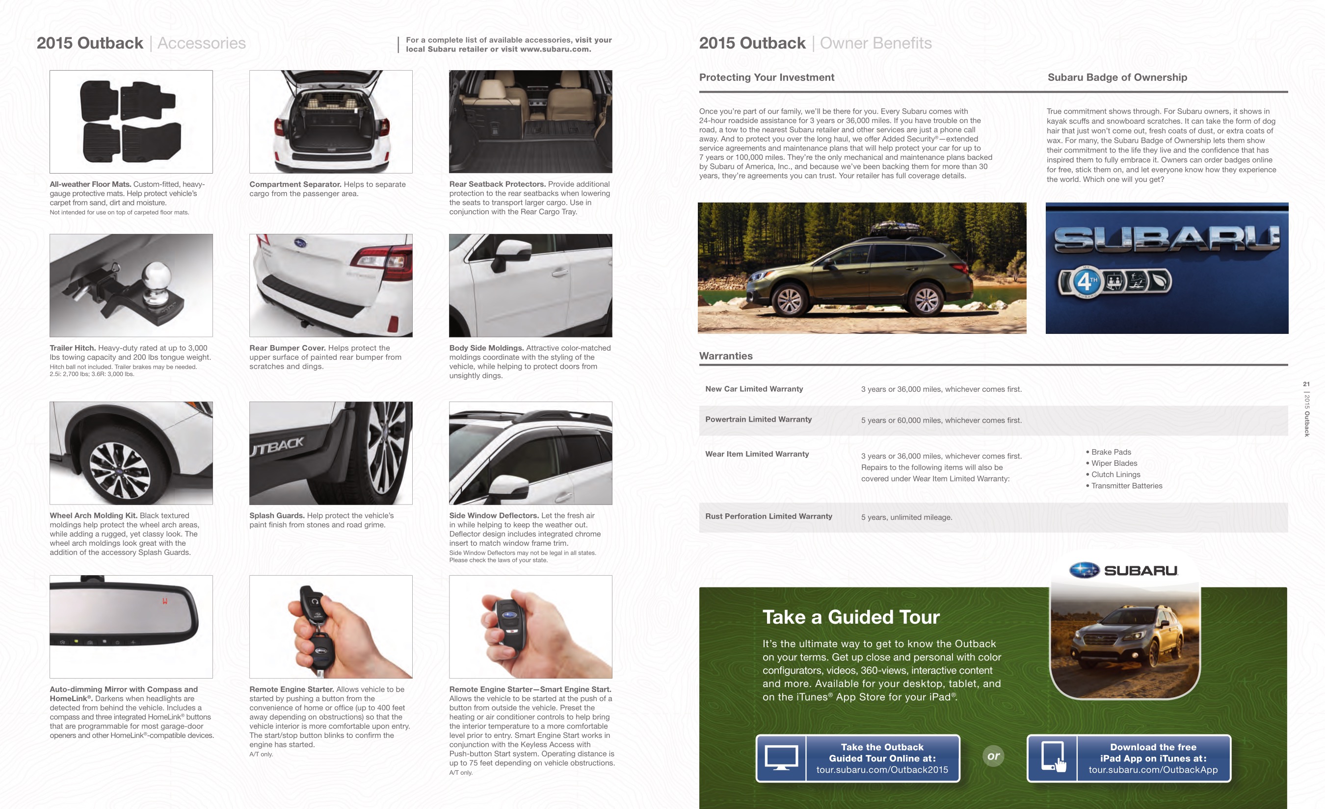2015 Subaru Outback Brochure Page 10